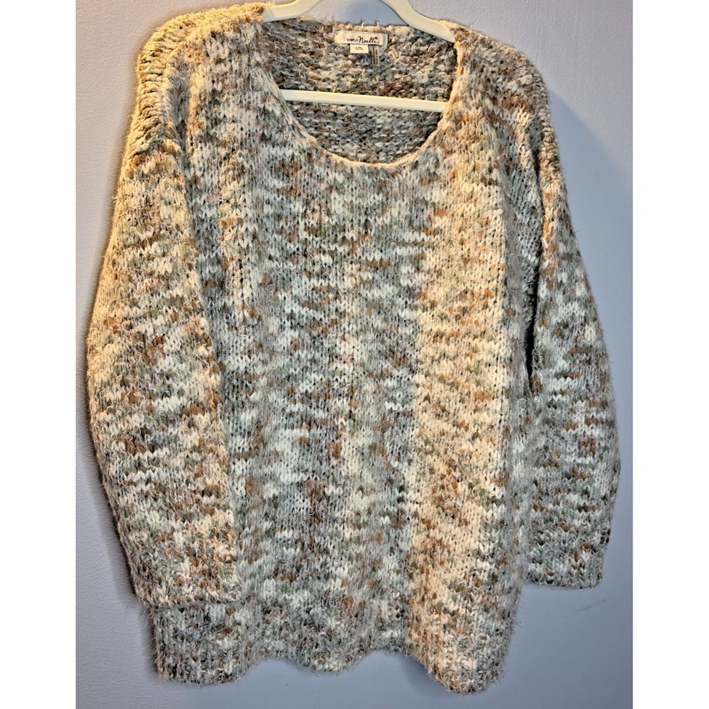 Simply Noelle Chunky Knit Elevated Classic Soft Kaleidoscope Timeless Sweater L
